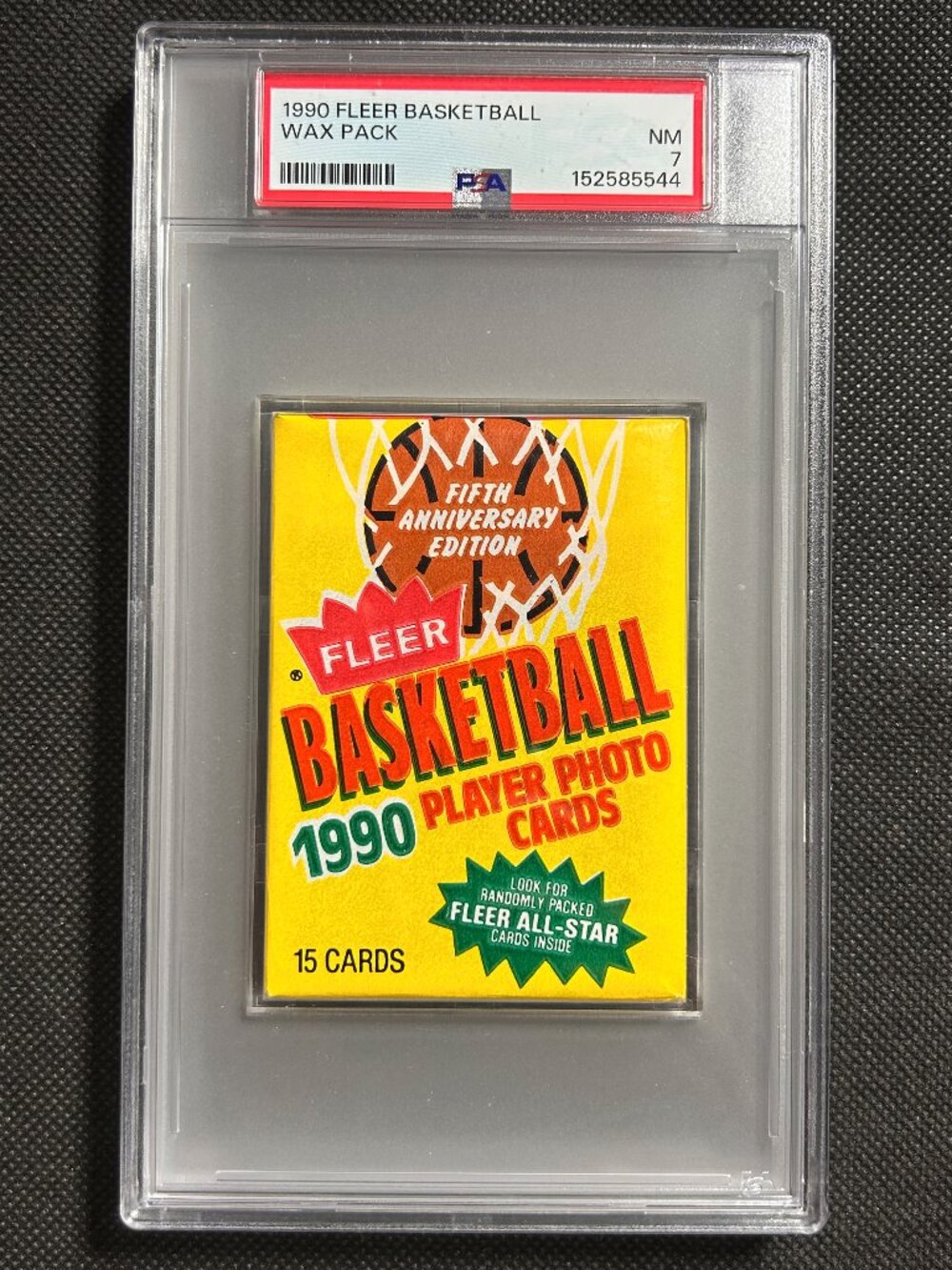 1990 Fleer NBA Basketball Wax Pack PSA 7 NM